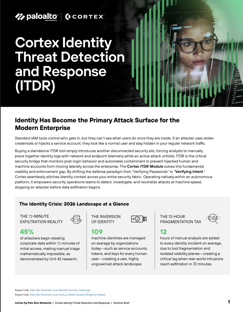 Cortex ITDR Solution Brief