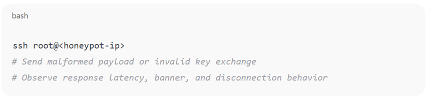 Attacker testing interaction depth Attacker testing interaction depth