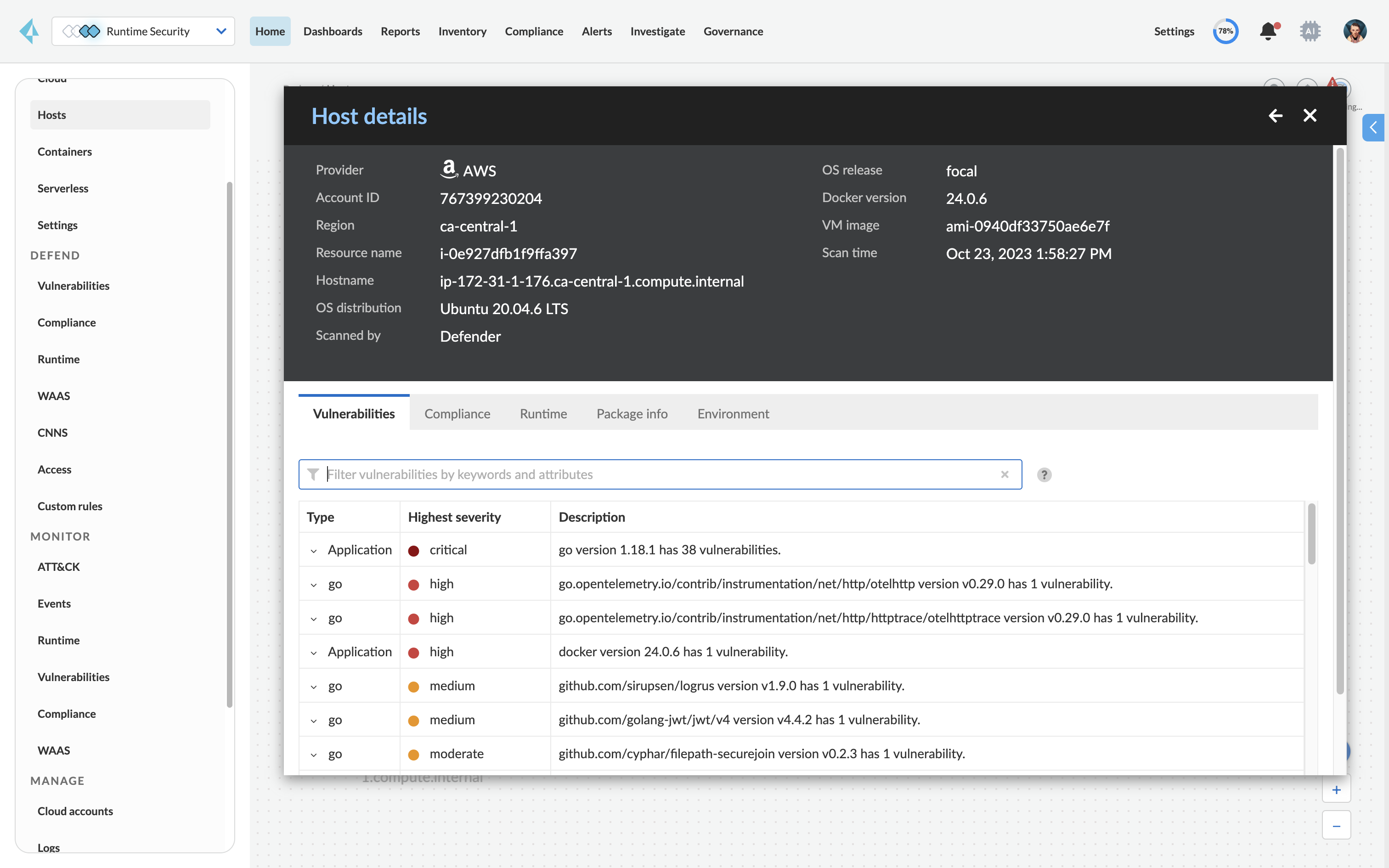 Image of CI/CD & VM Image scanning
