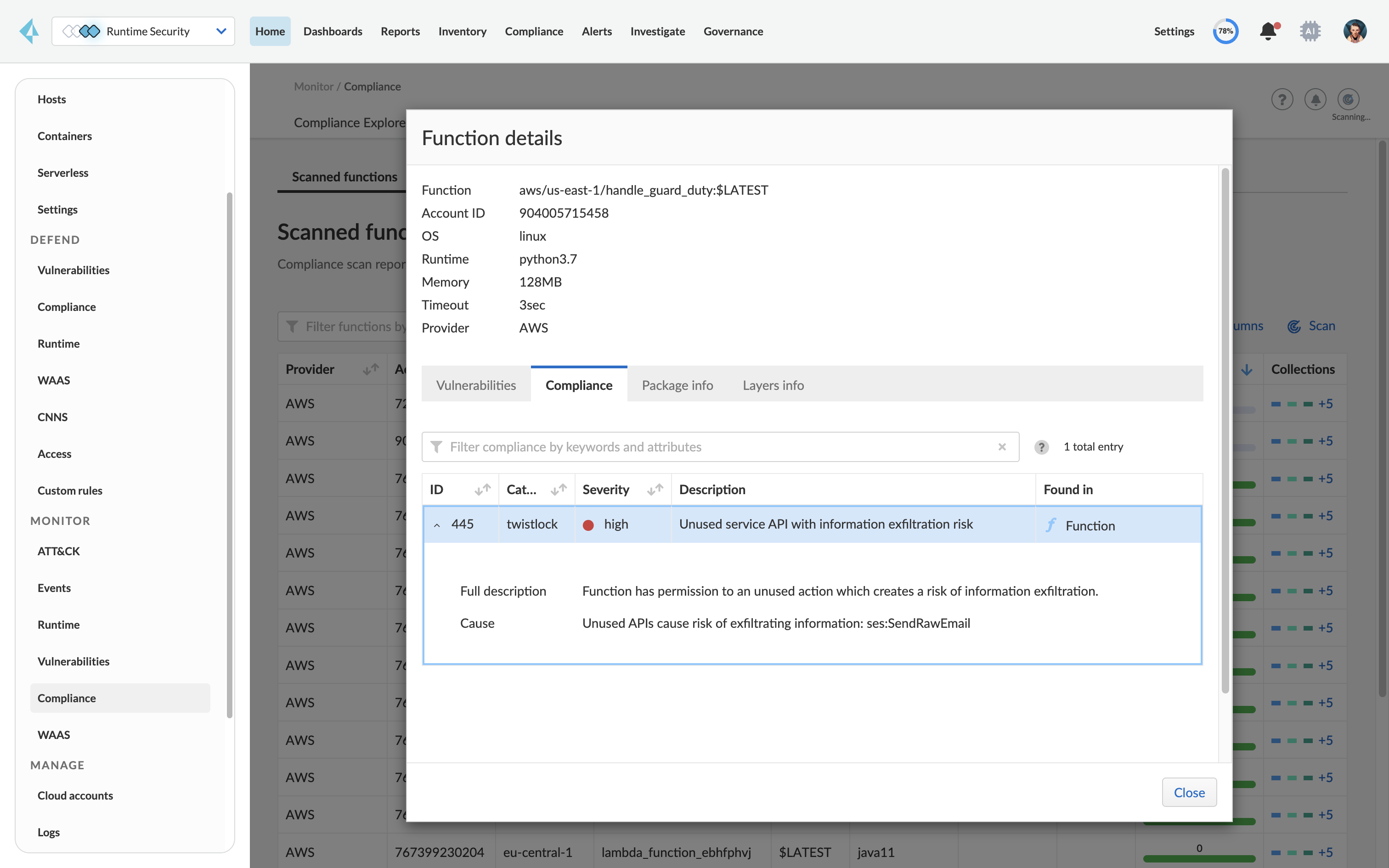 Function compliance