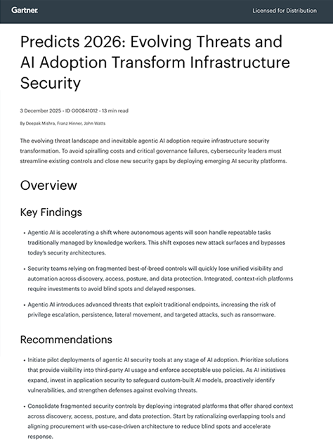 Gartner Predicts 2026: Evolving Threats and AI Adoption Transform Infrastructure Security